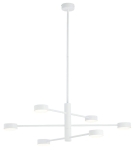 Biała lampa wisząca z rozległymi ramionami i płaskimi reflektorami Nowodvorski 7942 Orbit VI 6xGX53 84cm x 85cm