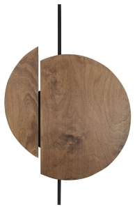 Dekoracyjna lampa ścienna z okrągłym przeciętym elementem ze sklejki Nowodvorski 7654 Sunset C GX53