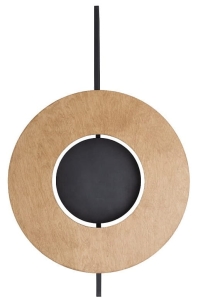 Nowoczesny kinkiet z ciemnej sklejki Nowodvorski 10576 Sunset Natural A 2xGX53