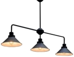 Czarna lampa sufitowa z trzema kloszami do kuchni Nowodvorski 9150 Craft III 3xE27