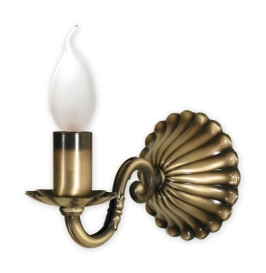 Patynowany klasyczny kinkiet ścienny świecznik pojedynczy Lemir O1000/K1 Prima E14
