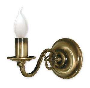 Patynowany klasyczny kinkiet ścienny świecznik pojedynczy Lemir 380/K1 Cereus E14