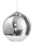 Lampa wisząca srebrna szklana kula Azzardo AZ0732 Silver E27 35cm