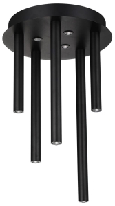 Lampa sufitowa plafon wielopunktowy czarny Azzardo AZ5750 Ilios 5 Top 3-step Dimm LED 32W 3000K