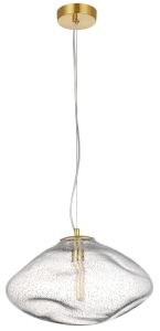 Lampa wisząca żyrandol nowoczesny przezroczysty/złoty Azzardo AZ5763 Ines 35 1xE14