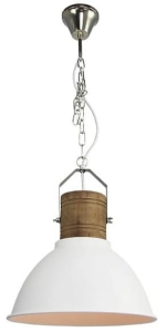 Biała loftowa kopułowa lampa wisząca na łańcuchu Azzardo AZ1582 Duncan E27 39cm