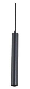 Czarna lampa wisząca tuba 30cm do systemu magnetycznego ściemnialnego na dwa obwody Azzardo AZ6255 Alfa 2Line Kerry 7W CRI90 CCT