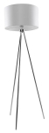 Lampa podłogowa trójnóg chromowane nogi i biały abażur Azzardo AZ1037 Finn E27 150x45cm