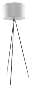 Lampa podłogowa trójnóg chromowane nogi i biały abażur Azzardo AZ1037 Finn E27 150x45cm