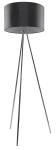 Lampa podłogowa trójnóg chromowane nogi i szary abażur Azzardo AZ2967 Finn E27 150x45cm