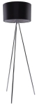 Lampa podłogowa trójnóg chromowane nogi i czarny abażur Azzardo AZ1039 Finn E27 150x45cm