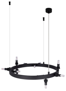 Lampa wisząca designerska baza pierścień czarna Azzardo AZ5869 Bubbles Lampbody Round 15 10xG9