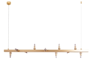 Lampa wisząca designerska baza podłużna złota Azzardo AZ5868 Bubbles Lampbody Line 10 10xG9