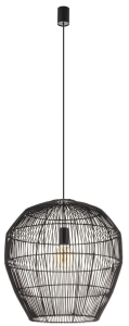 Bambusowa lampa wisząca w kolorze czarnym Nowodvorski 11167 Haiti E27 50cm