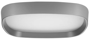 Natynkowy szary zaoblony plafon Azzardo AZ2720 Pienza LED 24W 4000K 32x28cm