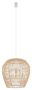 Bambusowa naturalna lampa wisząca do sypialni Nowodvorski 11163 Haiti E27 43cm