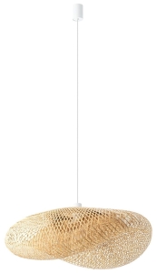 Szeroki bambusowy żyrandol w naturalnym kolorze Nowodvorski 11397 Havana E27 80cm