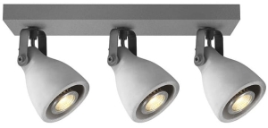 Szara lampa sufitowa z betonowymi reflektorkami Azzardo AZ2371 Bremen 3xGU10