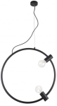 Czarna lampa wisząca obręcz z dwoma żarówkami Azzardo AZ3353 Orsola 2xE27 60cm