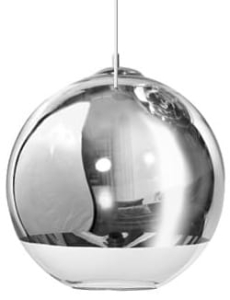 Lampa wisząca z szklanym chromowanym kloszem Azzardo AZ0733 Silver E27 25cm
