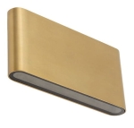 Mosiężny prostokątny płaski kinkiet odporny na wodę Nowodvorski 11366 Semi LED 2x5W 3000K IP54