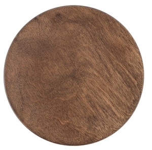 Okrągły płaski kinkiet z sklejki w kolorze ciemnego drewna Nowodvorski 11288 Timber LED 7W 3000K CRI90 15cm