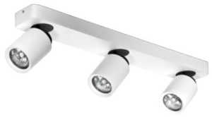 Biała lampa sufitowa listwa z trzema punktowymi reflektorami Azzardo AZ0664 Tomi 3xGU10