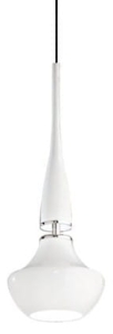 Biała dekoracyjna smukła lampa wisząca Azzardo AZ0260 Tasos E14