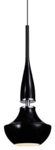Czarna dekoracyjna smukła lampa wisząca Azzardo AZ0719 Tasos E14