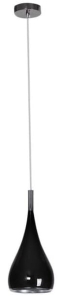 Czarna lampa wisząca łezka Azzardo AZ0288 Spell E27 16cm