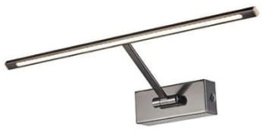 Czarny chromowany kinkiet obrazowy galeryjka Azzardo AZ2647 Monalisa LED 8W 3000K CRI90 45,5cm