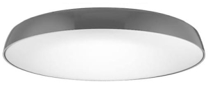 Szary okrągły płaski plafon ledowy Azzardo AZ2733 Cortona LED 24W 4000K 41cm