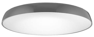 Szary okrągły płaski plafon ledowy Azzardo AZ2735 Cortona LED 24W 3000K 41cm
