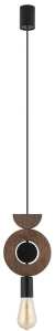 Mała geometryczna lampa wisząca z sklejki Nowodvorski 11176 Drops Wood E27 16cm
