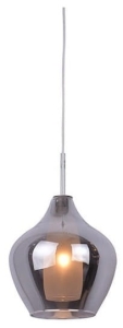 Mała lampa wisząca z kopułowym chromowanym kloszem Azzardo AZ2148 Amber G9 16cm
