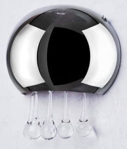 Lampa ścienna z chromowanym lustrzanym kloszem i kryształkami akrylowymi Azzardo AZ0911 Burn G9