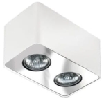 Biała z chromowanym spodem lampa sufitowa spot Azzardo AZ0737 Nino 2xGU10