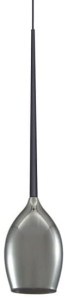 Lampa wisząca łezka z kloszem w kolorze dymnym Azzardo AZ2936 Izza E14