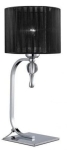 Lampa stołowa z chromowaną podstawą i czarnym abażurem glamour Azzardo AZ0502 Impress E27