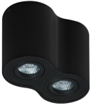 Czarna podwójna tuba spot z regulowanymi punktowymi żarówkami Azzardo AZ2136 Bross 2xGU10
