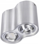 Aluminiowa podwójna tuba spot z regulowanymi punktowymi żarówkami Azzardo AZ0783 Bross 2xGU10
