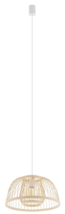 Bambusowa lampa wisząca do małej sypialni Nowodvorski 11158 Krabi E27 40cm