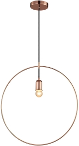 Miedziana lampa wisząca obręcz okrąg ring Azzardo AZ2113 Krug E27 40cm