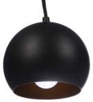 Czarno złota lampa wisząca mała kula 15cm Azzardo AZ1033 Noa E14