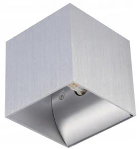 Aluminiowy kinkiet kostka sześcian Azzardo AZ0895 Mars G9 10cm