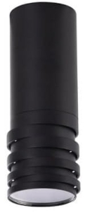 Czarna lampa sufitowa tuba spot z dekoracyjnym zakończeniem Azzardo AZ3126 Locus GU10 6cm x 16,7cm