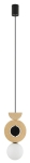 Geometryczna lampa wiszaca z jasnej sklejki i szklana kula Nowodvorski 11174 Drops Wood G9 16cm