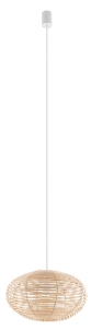 Rattanowa lampa wisząca w kolorze naturalnego drewna Nowodvorski 11153 Rattan E27 40cm