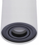 Biała tuba z czarnym spodem spot Azzardo AZ1436 Bross GU10 12,5cm x 9,6cm