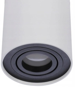 Biała tuba z czarnym spodem spot Azzardo AZ1436 Bross GU10 12,5cm x 9,6cm